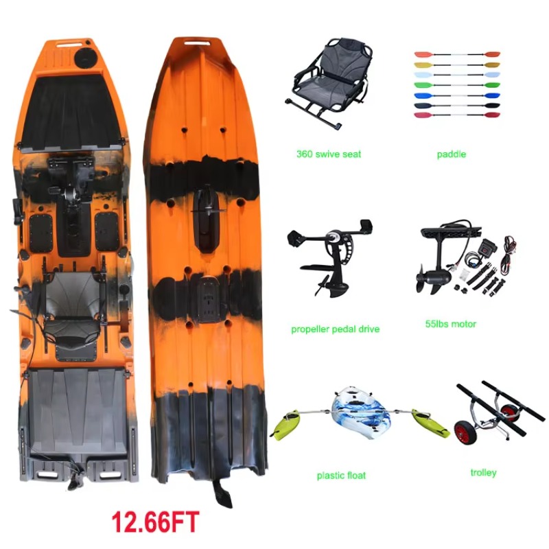 Vicking 12.6FT Single Kayak Pe - đánh giá và giá Fishing Kayak Trolling Motor